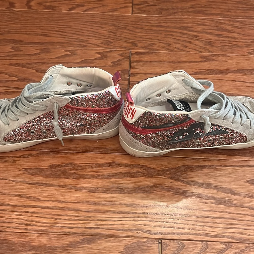 Golden Goose Pink sparkly Mid Stars. Size 38 - Picture 2 of 6